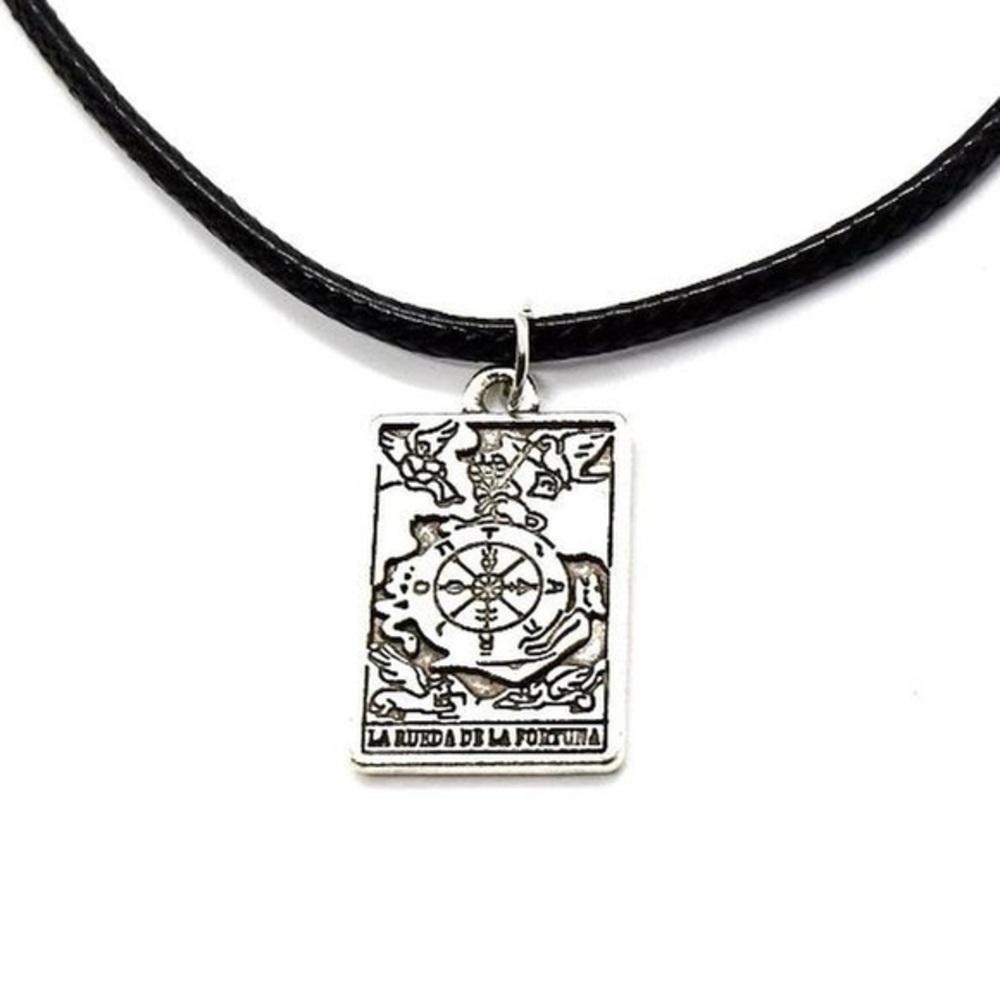 La Rueda de la Fortuna Tarot Card Necklace